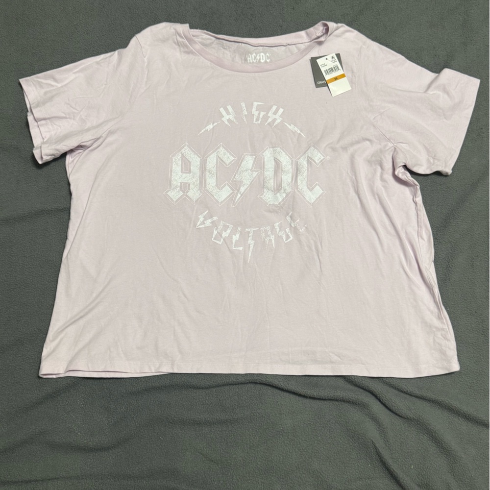 AC/DC Light Purple Graphic Tee 3x NWT